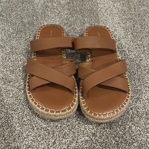 American eagle criss cross slip on platform sandal